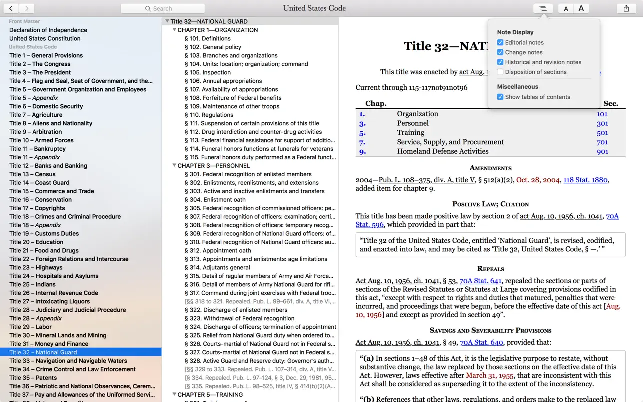#4. LegisView: United States Code (macOS) De: Santiago Gonzalez