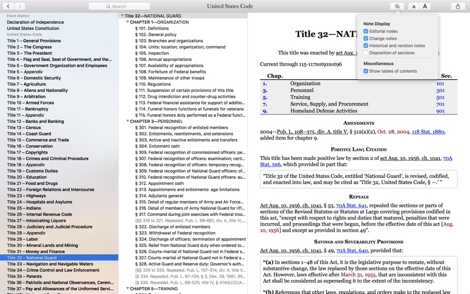 #4. LegisView: United States Code (macOS) 由: Santiago Gonzalez