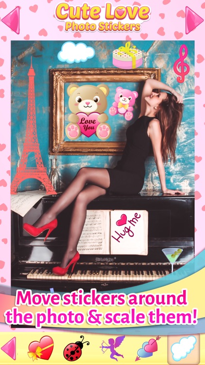 Cute Love Stickers for Photos