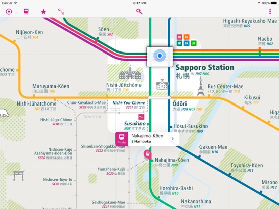 Screenshot #4 pour Sapporo Rail Map Lite