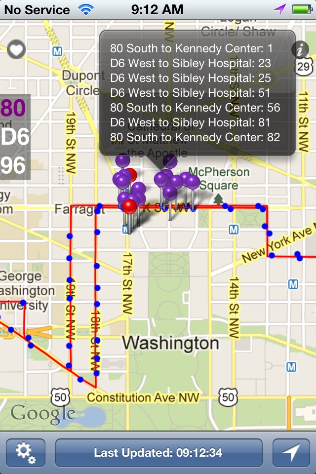 DC Next Bus screenshot 2