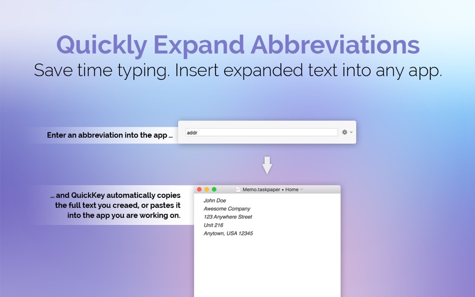 #2. QuickKey–Email & Text Expander (macOS) Podle: LittleFin LLC
