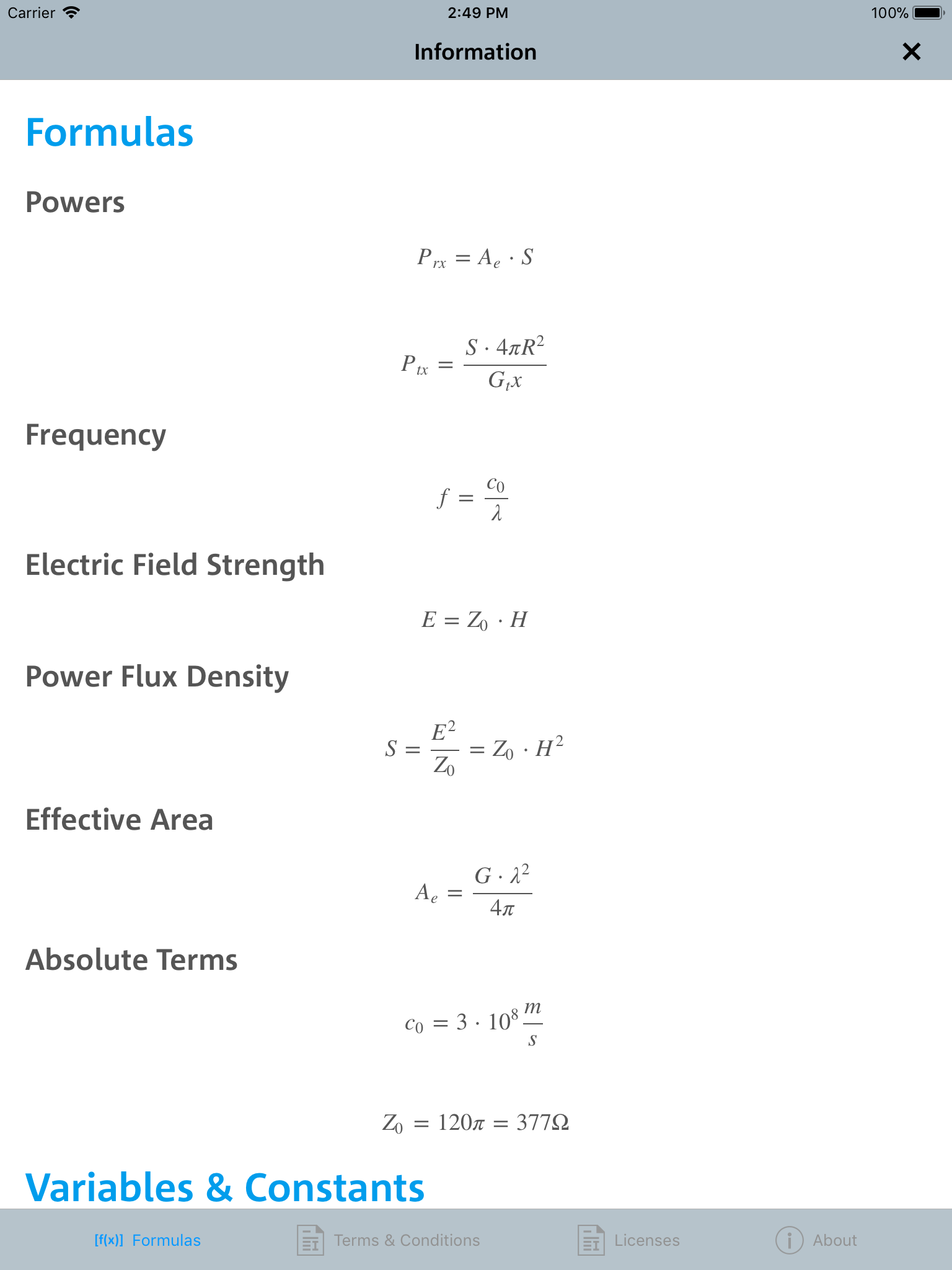 Field Strength Estimator