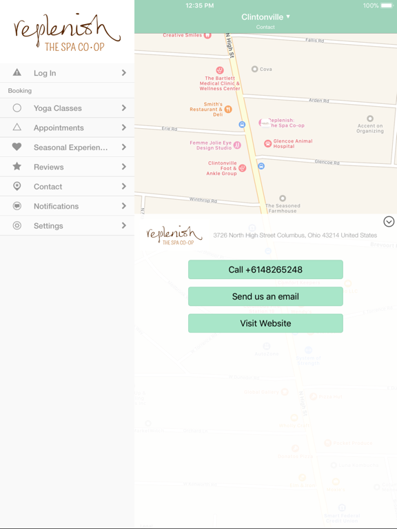 Replenish Yoga Spa iPad screenshot 3 - Health & Fitness app