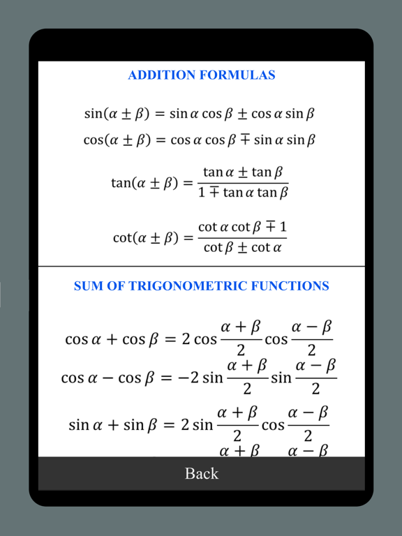 ALL Maths Formulas Guide iPad screenshot 8 - Productivity app