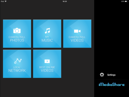 iMediaShare iPad app afbeelding 1