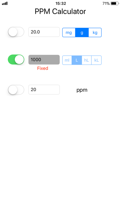 PPM Calculator screenshot 2
