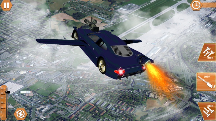 Flying Car Shooting Chase: Air Stunt Simulator screenshot-3