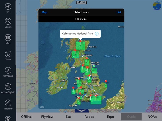 UK Parks & Forests GPS OS Mapsのおすすめ画像1