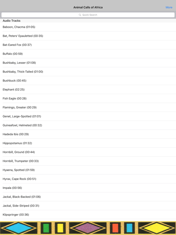 Screenshot #1 for Animal Calls of Africa