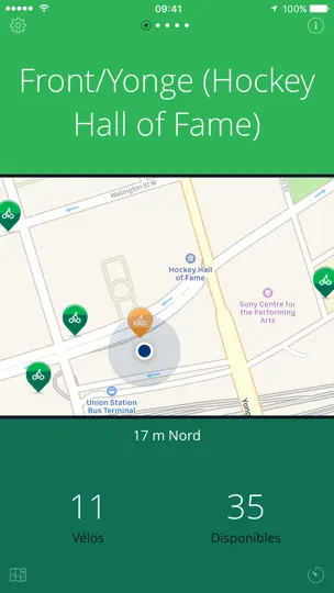 Capture d'écran de Toronto Bikes — Une App Toronto Bike Share One-Tap sur iPhone 3