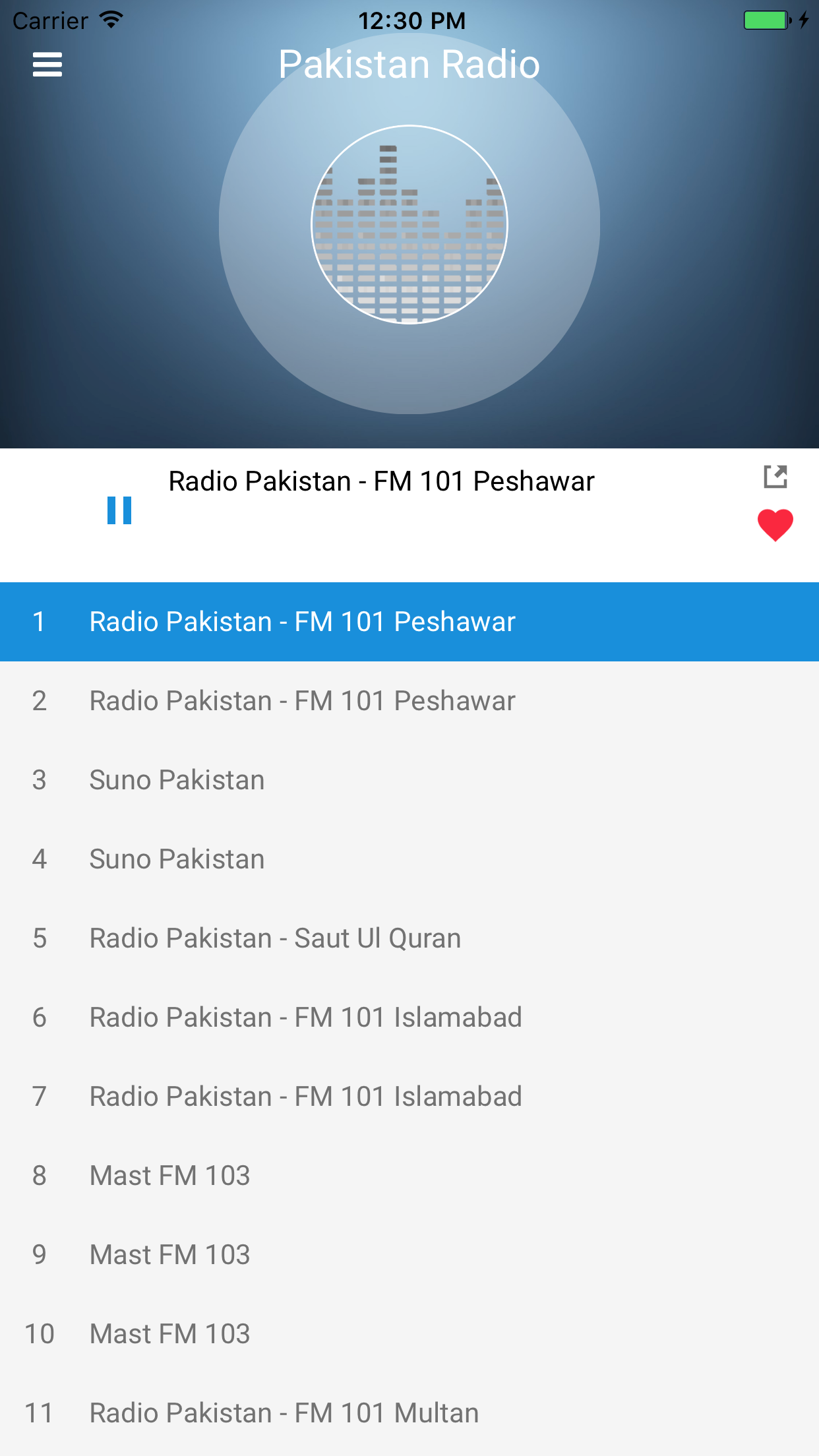 Pakistan Radio Station FM Live