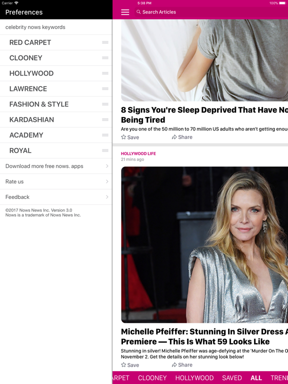 Screenshot #5 pour celebrity nows.