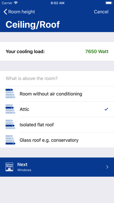 KlimaKonfigurator! app screenshot 2