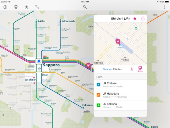 Screenshot #5 pour Sapporo Rail Map Lite