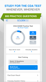 CDA DANB Test screenshot