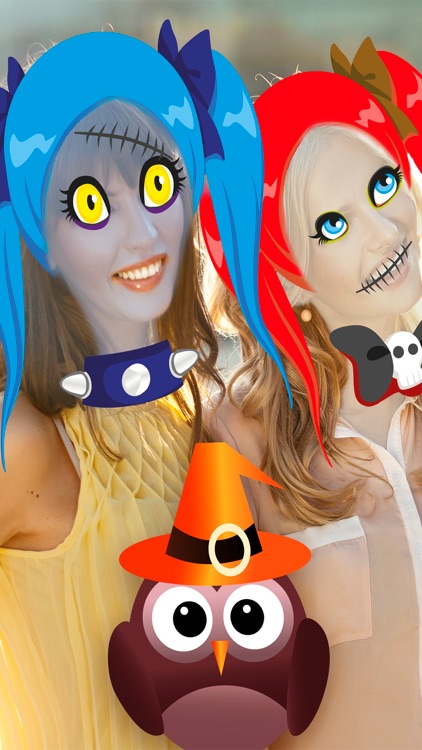 Halloween stickers photo face screenshot-4