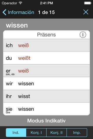 VerbForms Deutsch screenshot 4