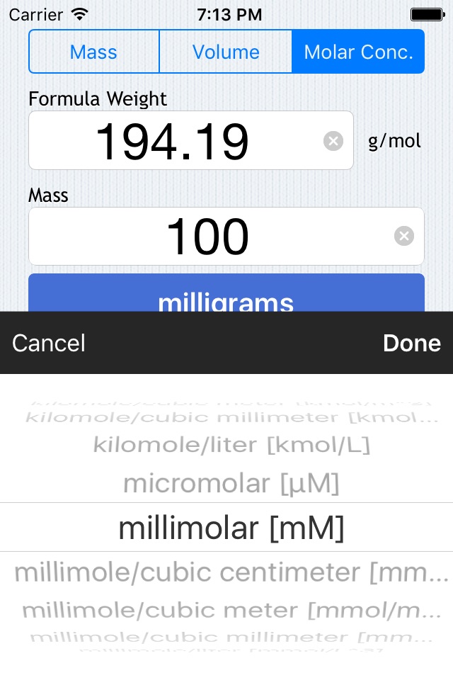 Molarity Calculator screenshot 4