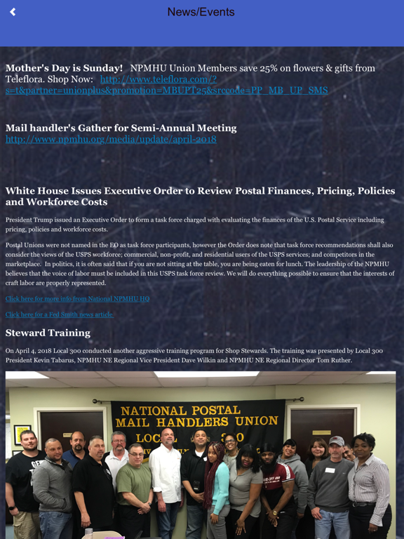 NPMHU Local 300 iPad screenshot 2 - Business app