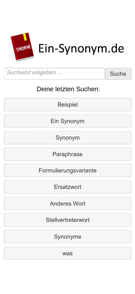 Ein-Synonym.de - Wörterbuch