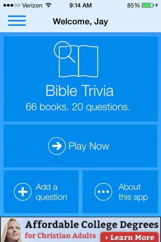 Bible Trivia Game Quiz screenshot 2