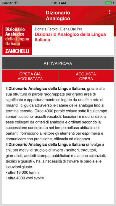 Dizionario Analogico Screenshot