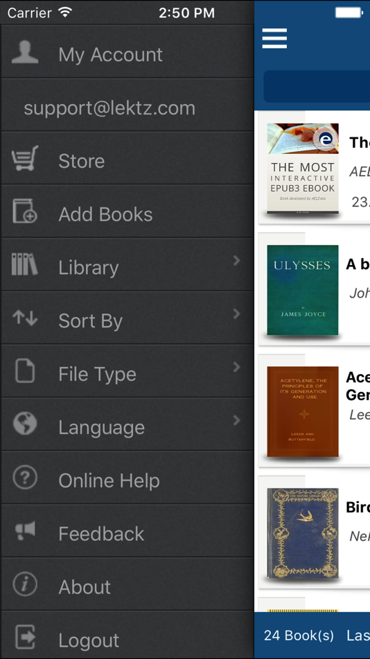 #2. Lektz eBook Reader (iOS) Podle: AEL Data Services LLP