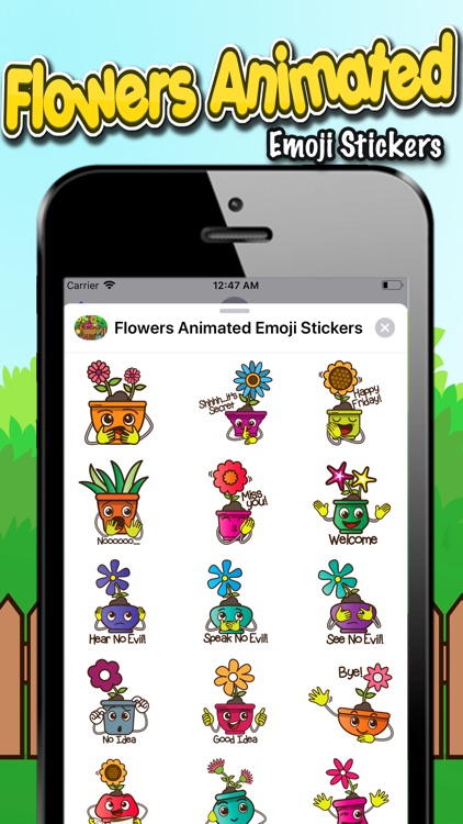 Flowers Animated Emoji Sticker