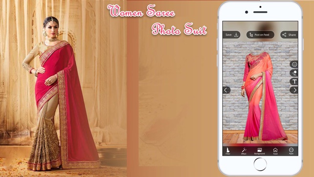 Women Saree Photo Suit(圖2)-速報App