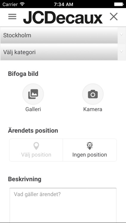 Felanmälan JCDexaux Sverige AB