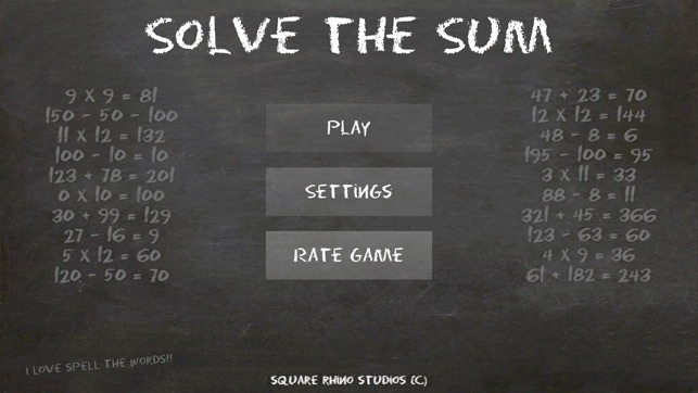 Solve the Sum