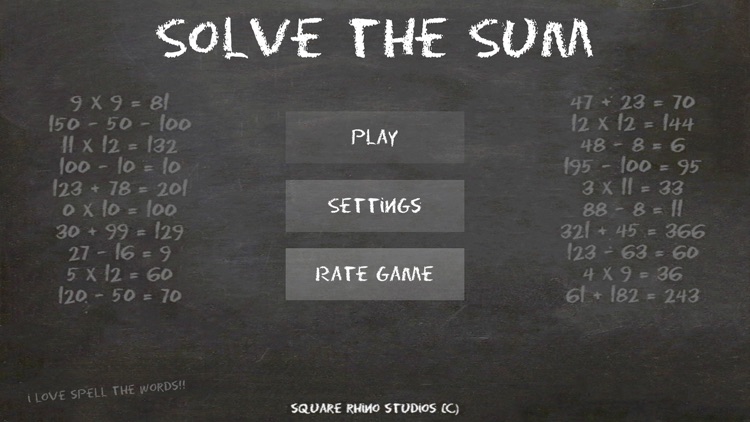 Solve the Sum