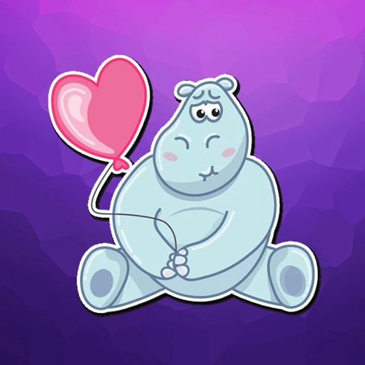 Hippo Lovers Emoji Stickers