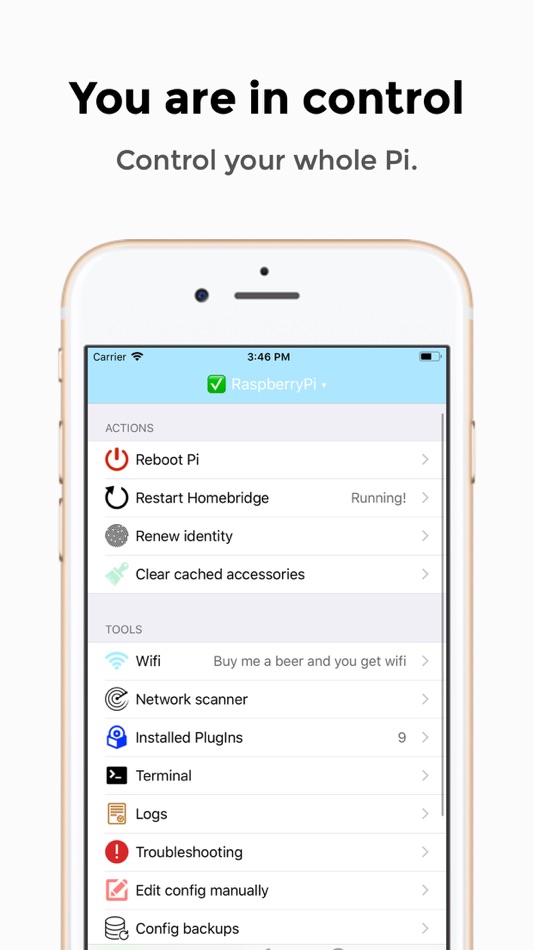 #4. Homebridge for RaspberryPi (iOS) 由: Niklas von Weihe
