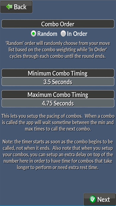 Combo Trainer iPhone screenshot 6 - Health & Fitness app
