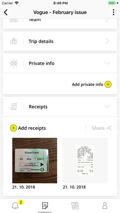 My Callsheet iPhone screenshot 5 - Productivity app
