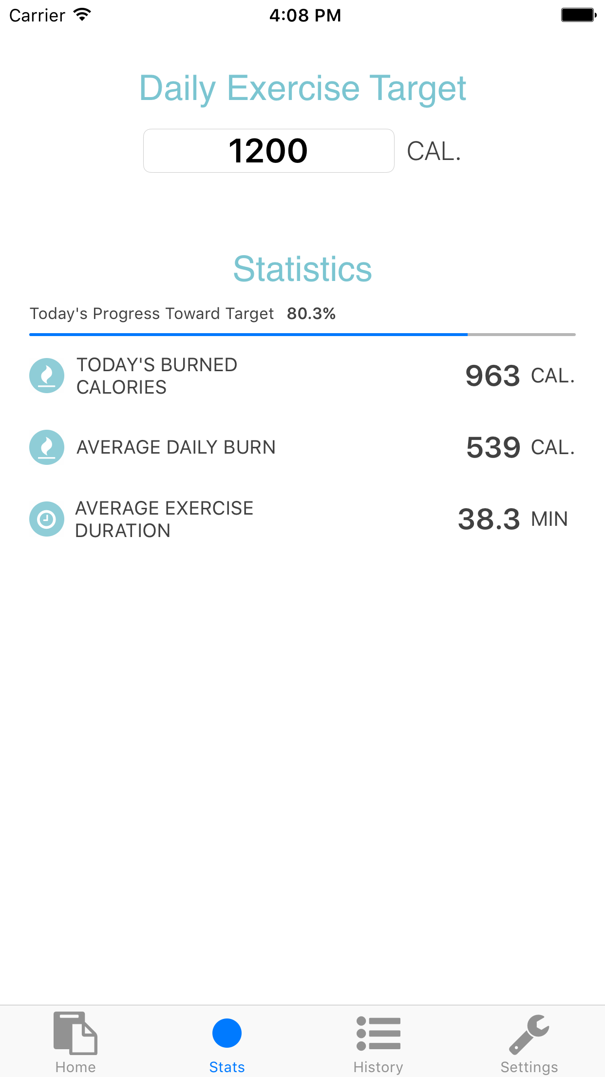Exercise Calorie Calculator - With Tracker