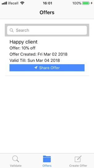 Capture d'écran de Coupon Generator sur iPhone 5