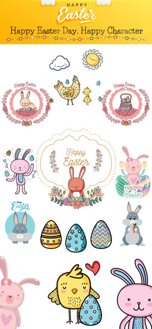 Happy Easter Day Stickers