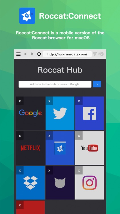 Roccat:Connect - Web Browser