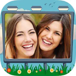 Photo frames of cities & advertisement billboards app icon