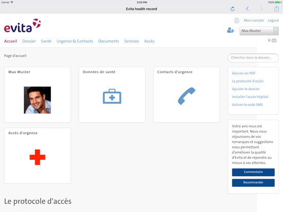 Screenshot #5 pour Dossier de santé Evita