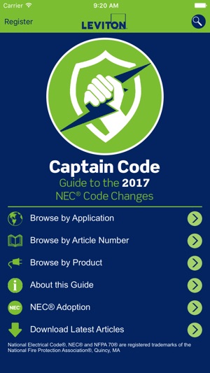 Leviton Captain Code 2017 NEC(圖1)-速報App