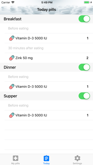 Pillbox: pill and med reminder Screenshot