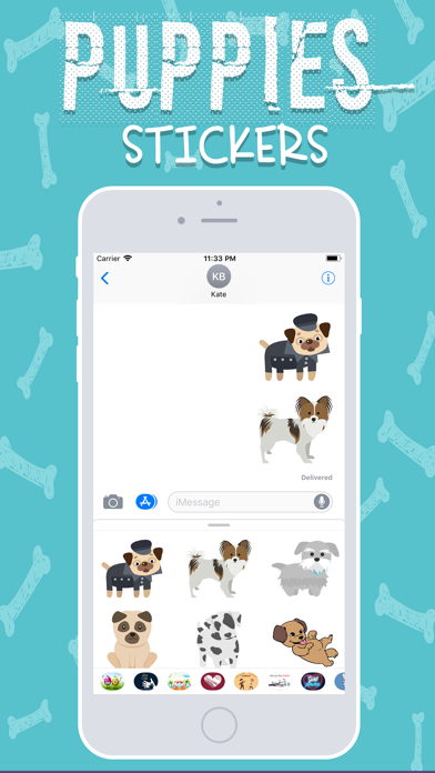 Cute Puppies Stickers! screenshot 4