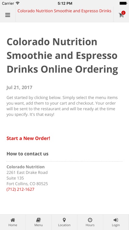 Colorado Nutrition Smoothie and Espresso Drinks