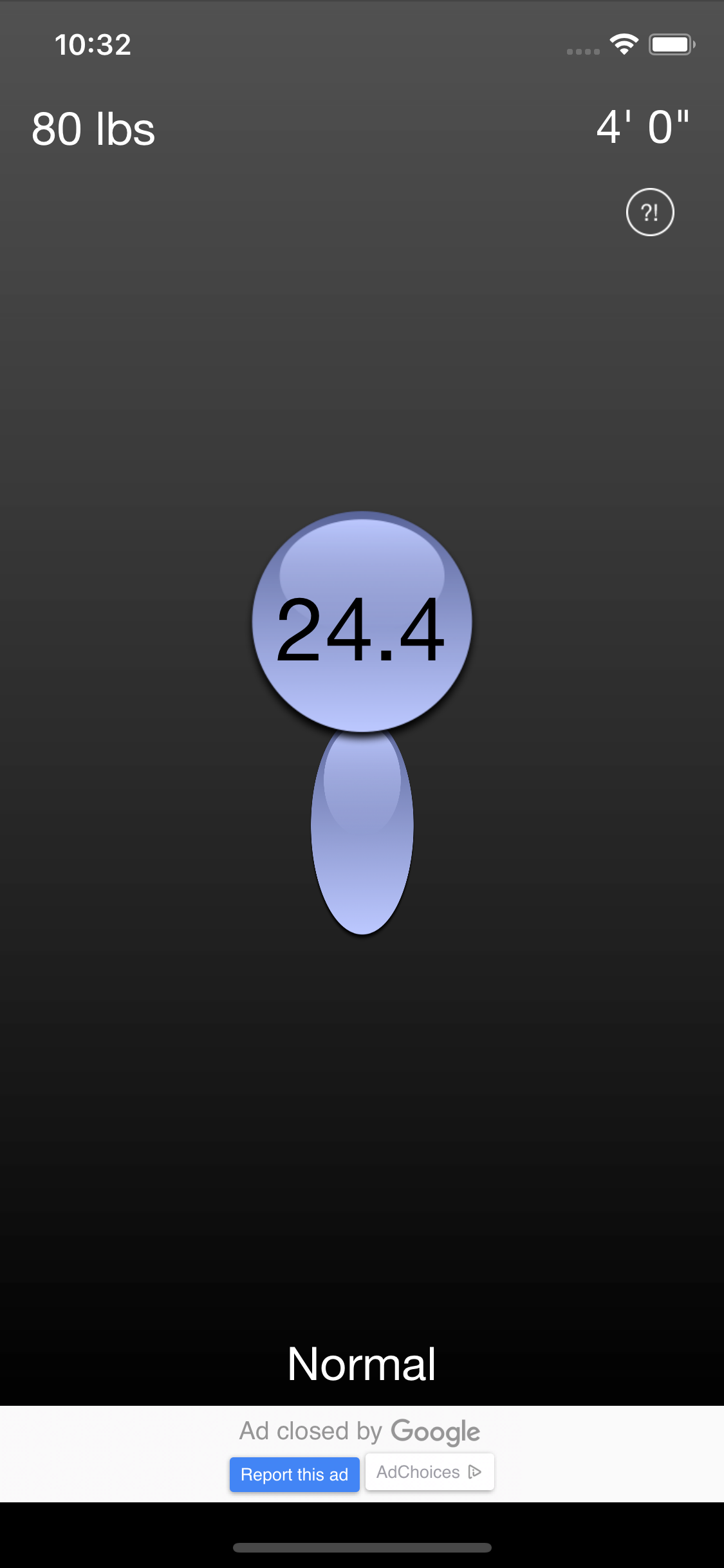 Simple BMI Calculator