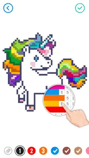 pixel cartoon: number coloring iphone screenshot 2