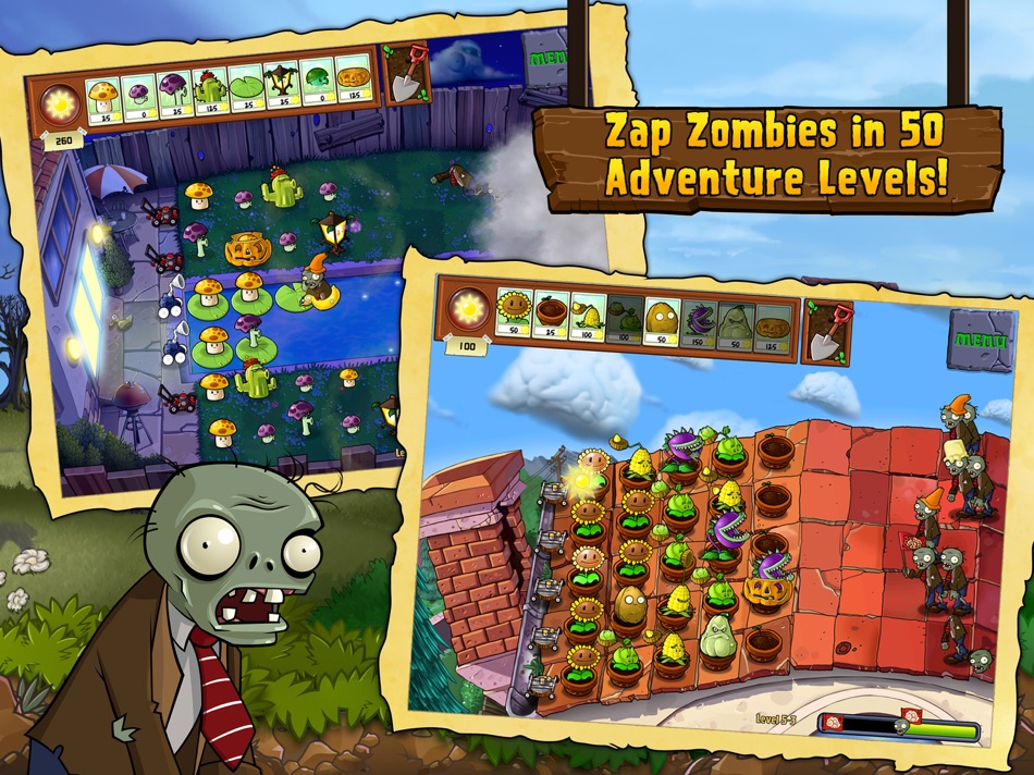 #2. Plants vs. Zombies™ HD (iOS) Oleh: Electronic Arts